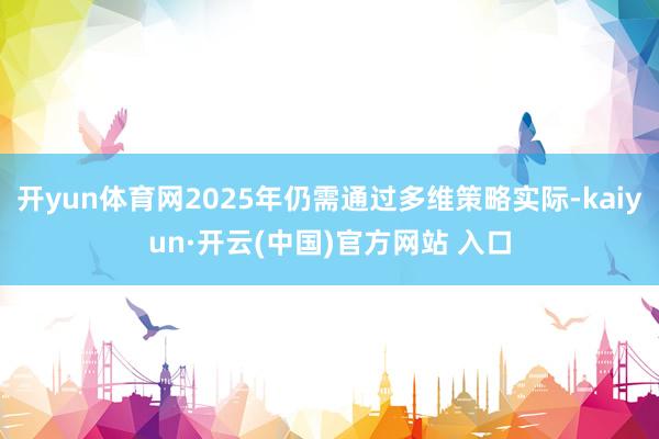   开yun体育网2025年仍需通过多维策略实际-kaiyun·开云(中国)官方网站 入口